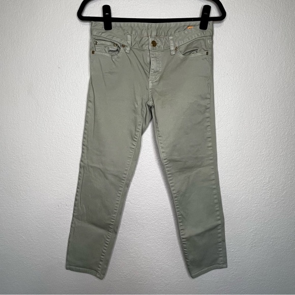 Tory Burch Alexa Cropped Skinny Jeans in Green Size 26 - Picture 2 of 16